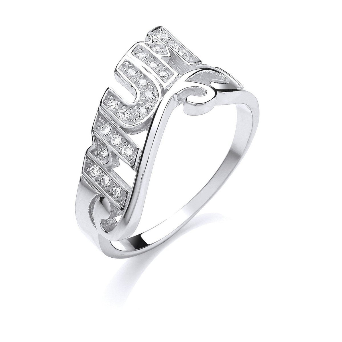 Sterling Silver Mum Cz Ring - Samuel Perry