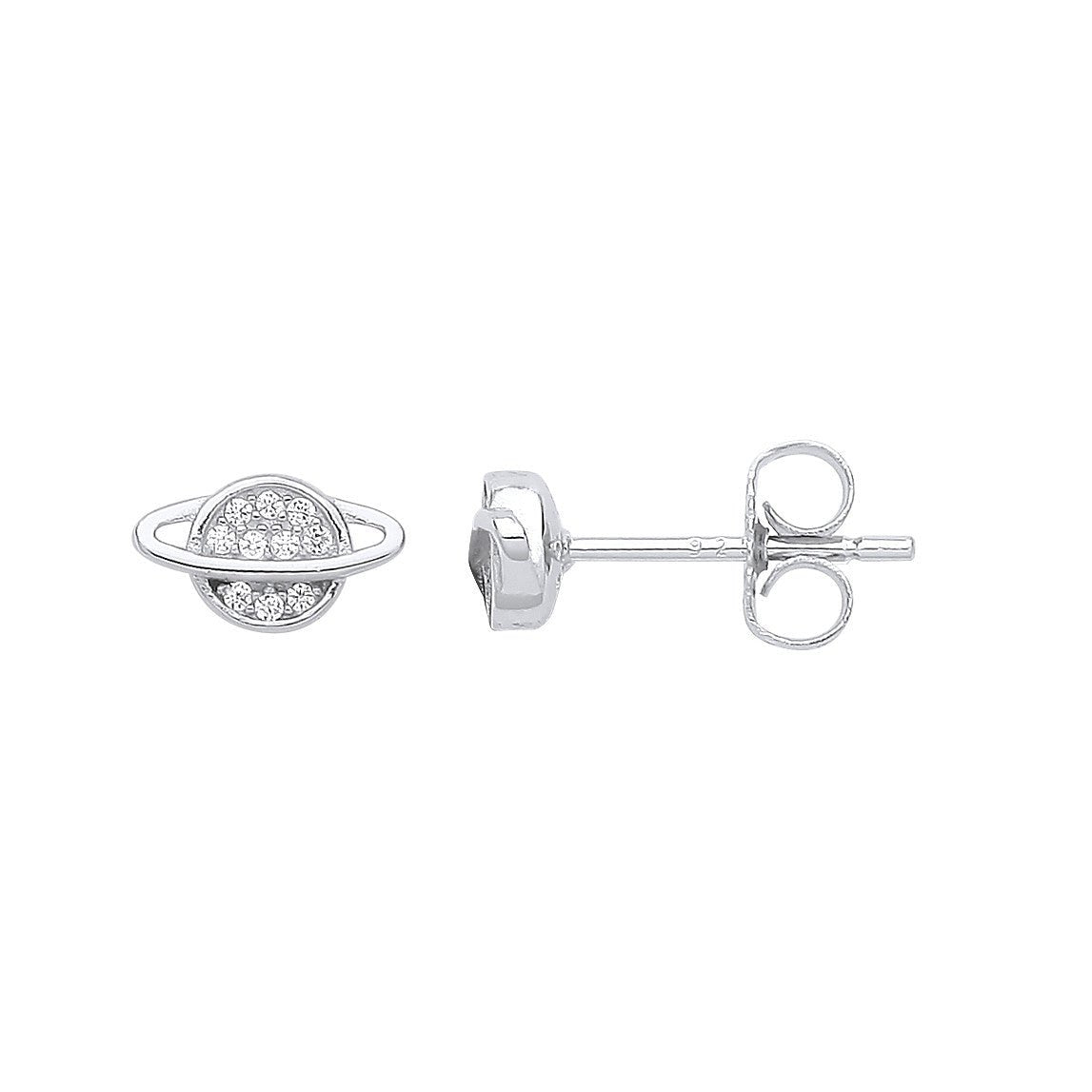 Sterling Silver Planet Cz Studs - Samuel Perry