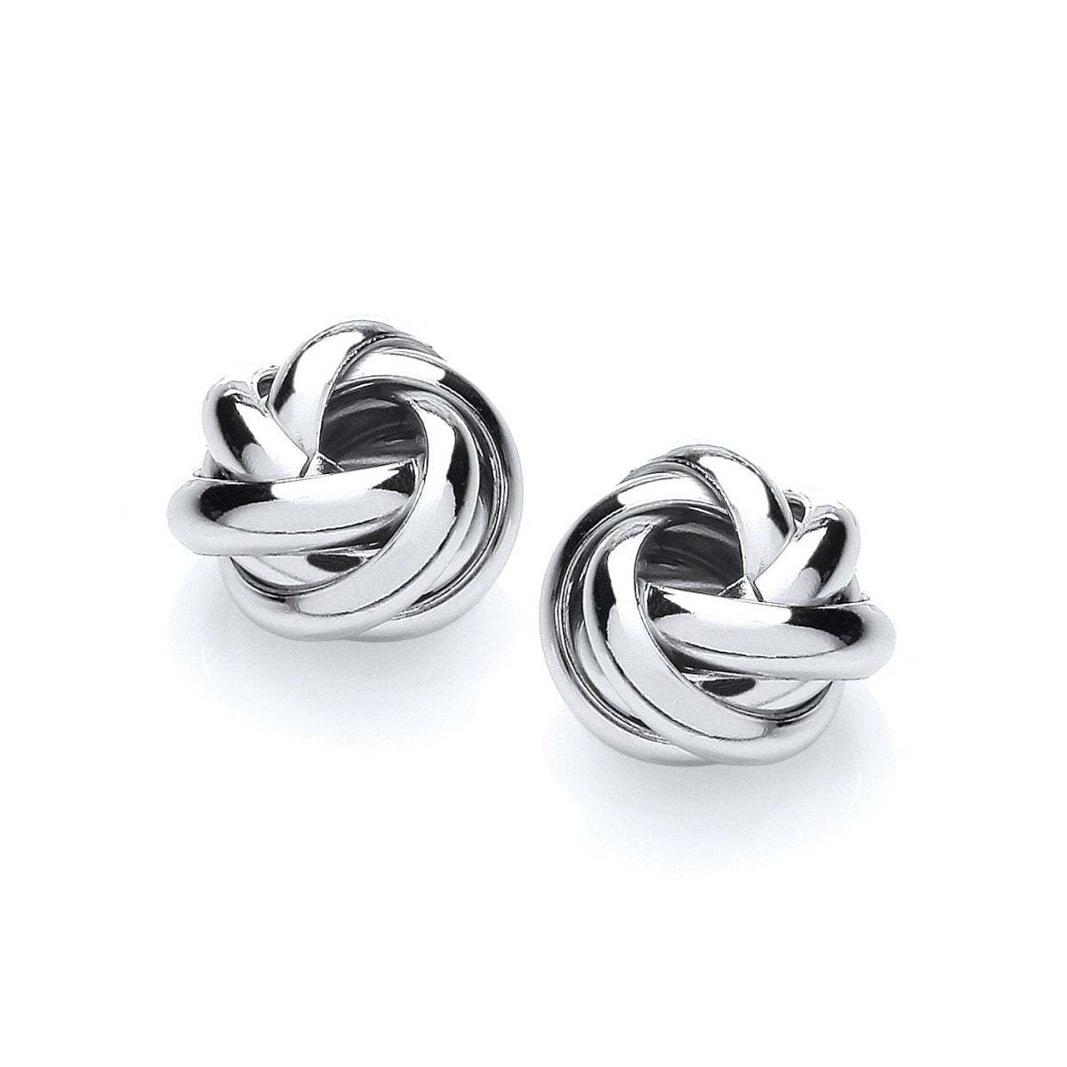 Sterling Silver Sleek Knot Stud - Samuel Perry