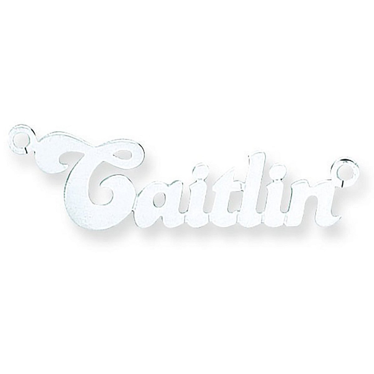 Sterling Silver Small Banana Nameplate Necklace with Adjustable Chain - Samuel Perry