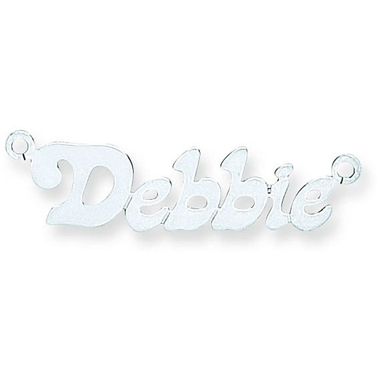 Sterling Silver Small Lazybones Nameplate Necklace with Adjustable Chain - Samuel Perry