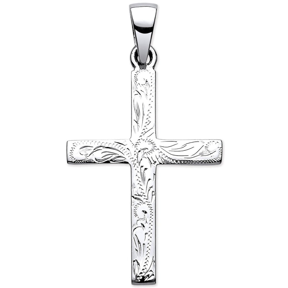 Sterling Silver Solid Cross Pendant – Timeless Detailing - Samuel Perry