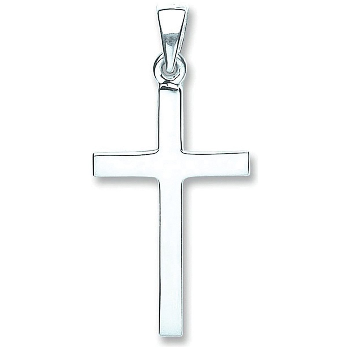 Sterling Silver Solid Cross Pendant – Timeless Statement Piece - Samuel Perry