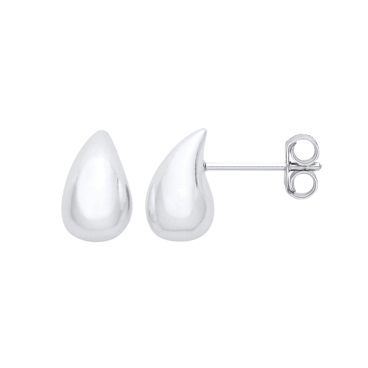 Sterling Silver Tear Drop Studs - Samuel Perry