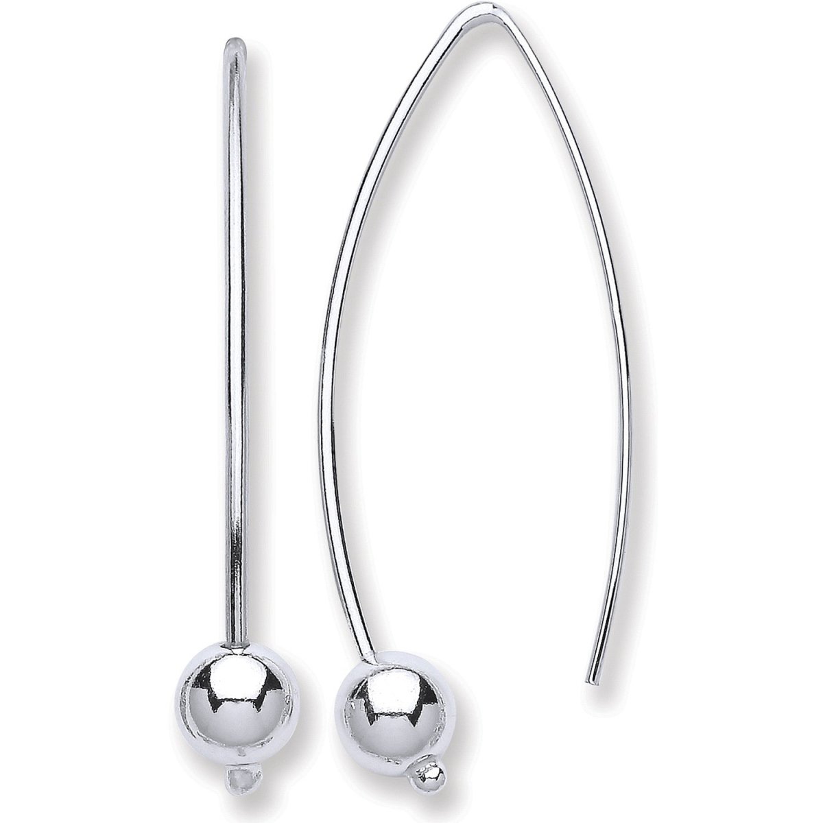 Sterling Silver Two Pin Earrings - Samuel Perry
