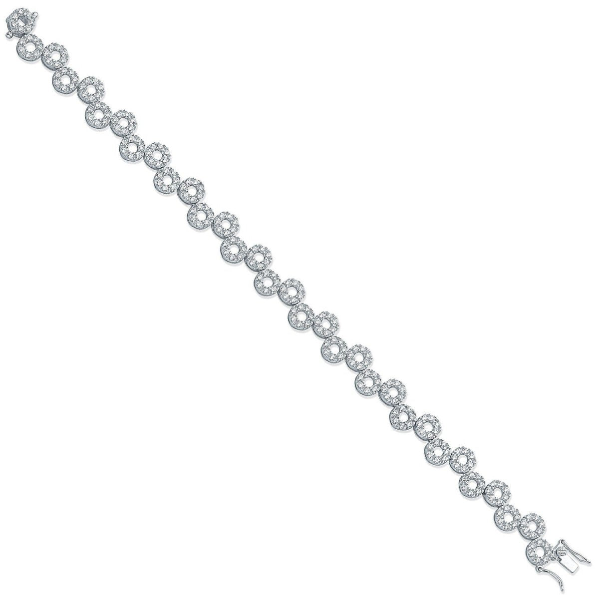 Sterling Sliver Fancy Cz Bracelet - Samuel Perry