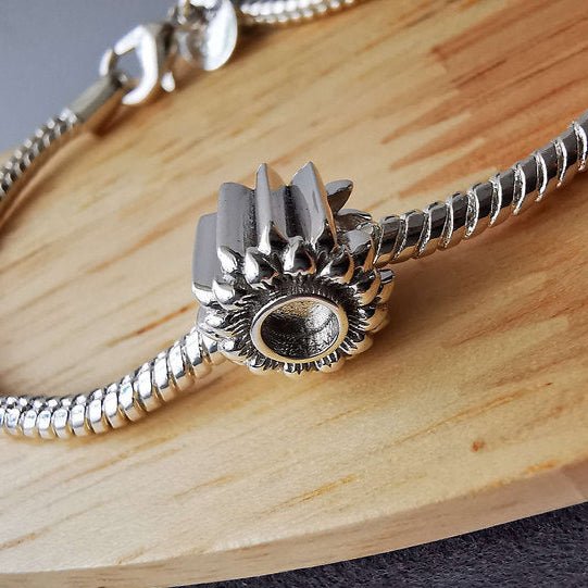 Sunflower Memorial Charm in Sterling Silver - Samuel Perry