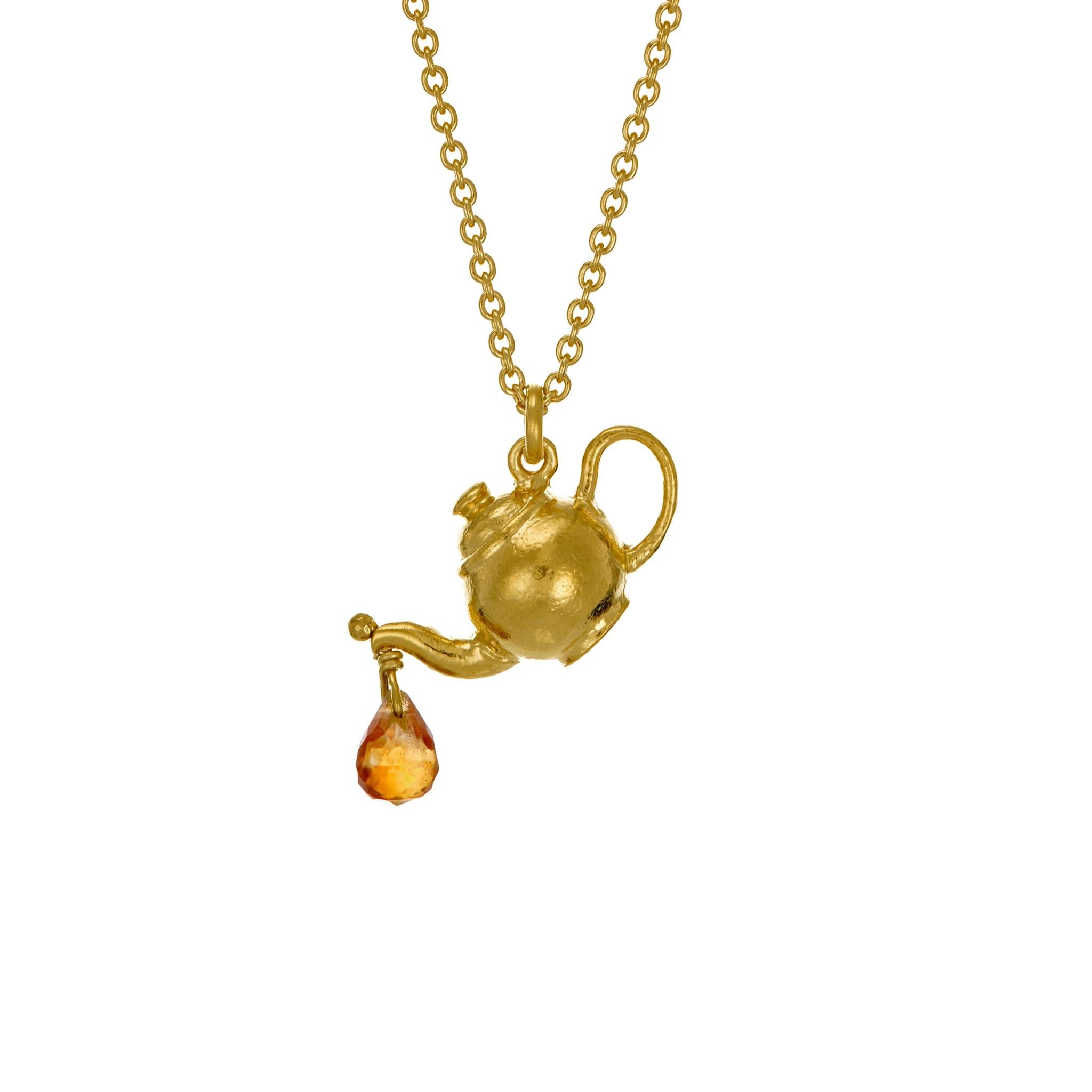 Teapot Necklace with Citrine Drop - Samuel Perry