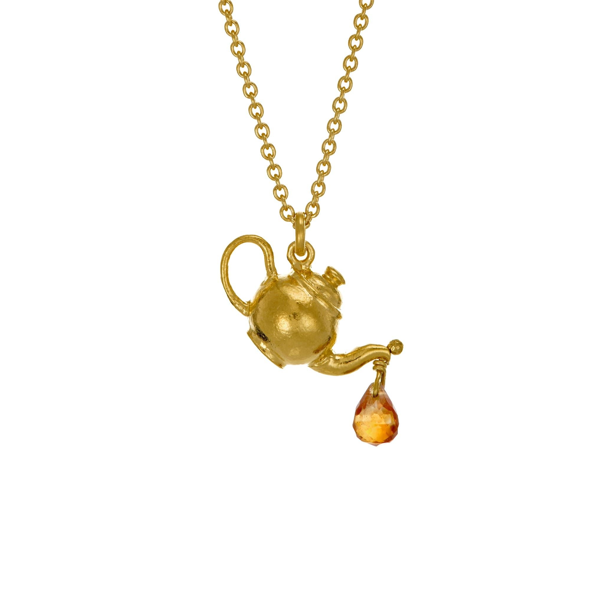 Teapot Necklace with Citrine Drop - Samuel Perry