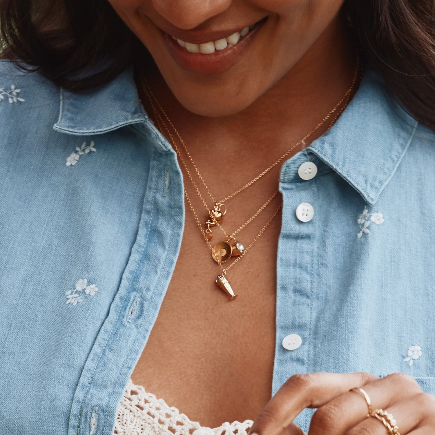 Teapot Necklace with Citrine Drop - Samuel Perry