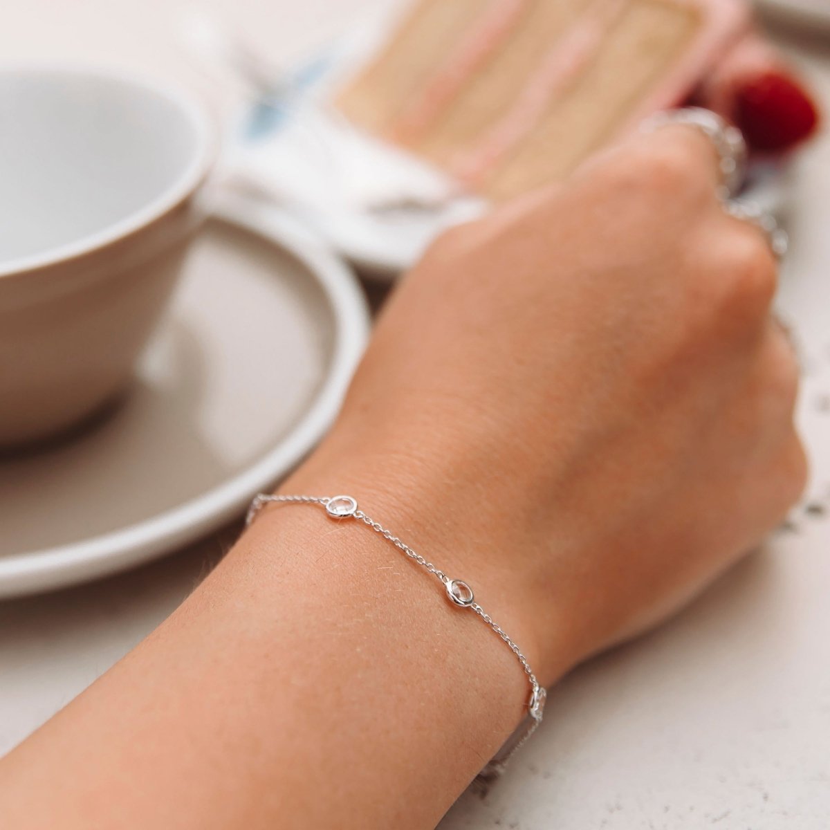 Tender White Topaz Intermittent Bracelet - Samuel Perry