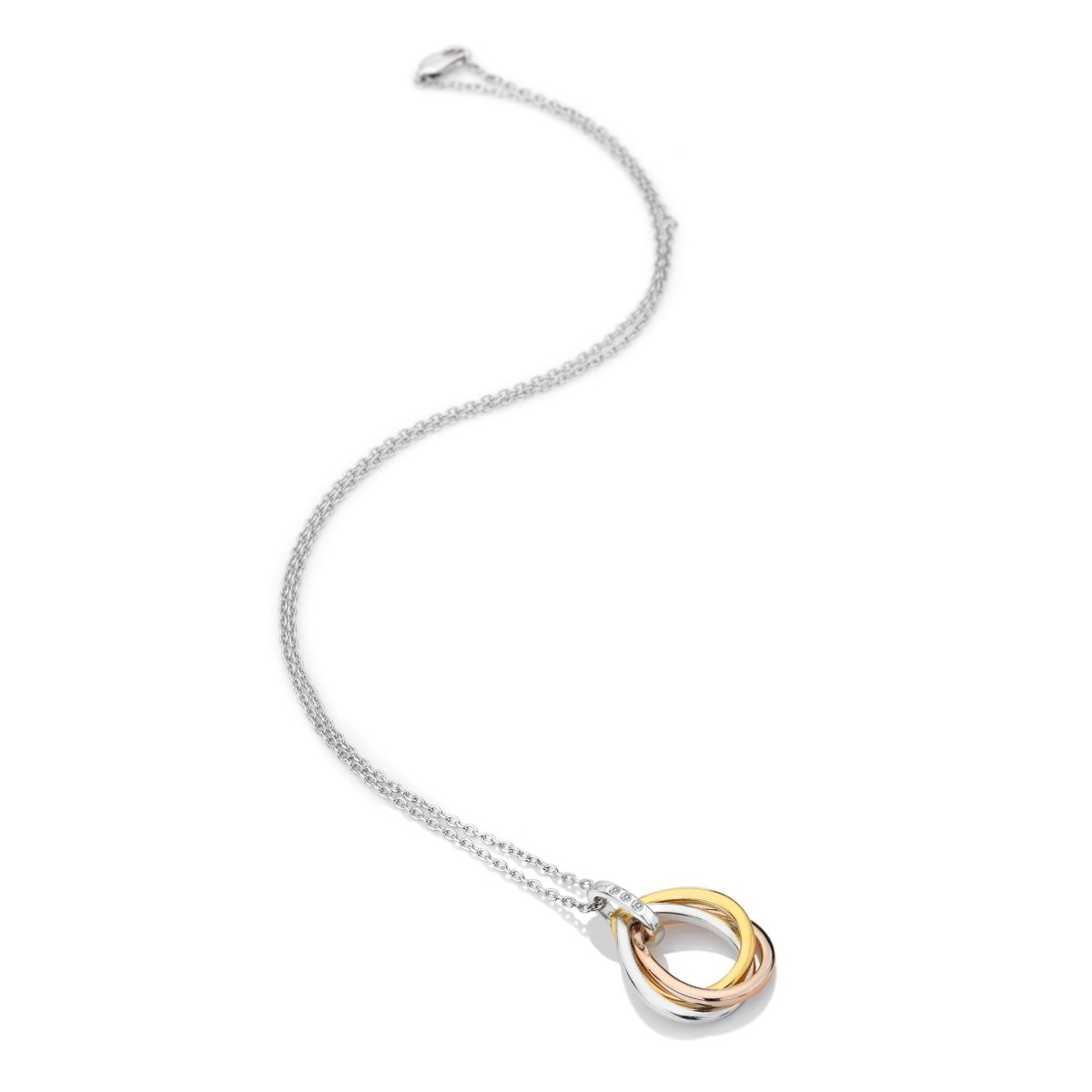 Trio Teardrop Pendant - Rose and Gold Plate Accents - Samuel Perry