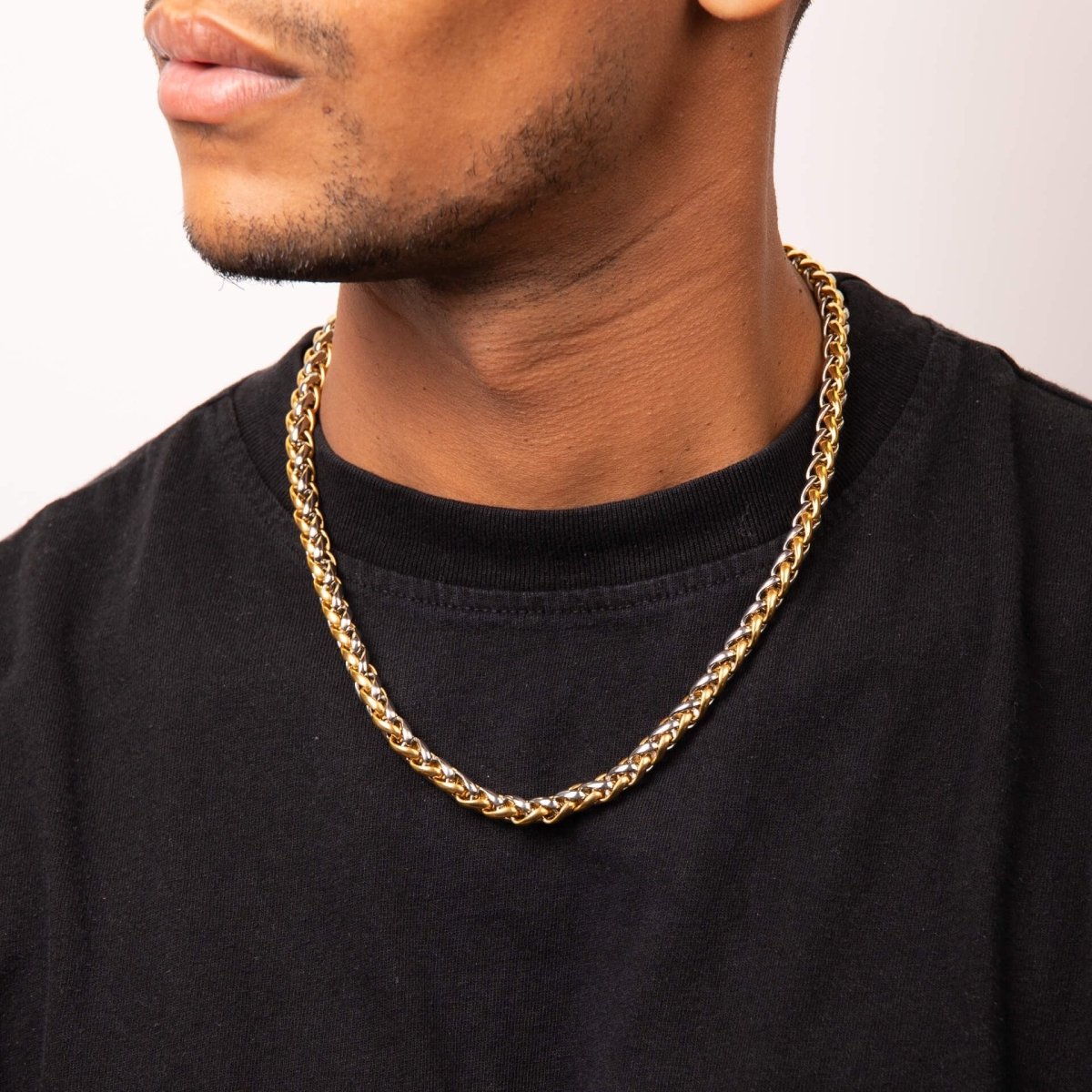 Two Tone Spiga Link Necklace - Samuel Perry