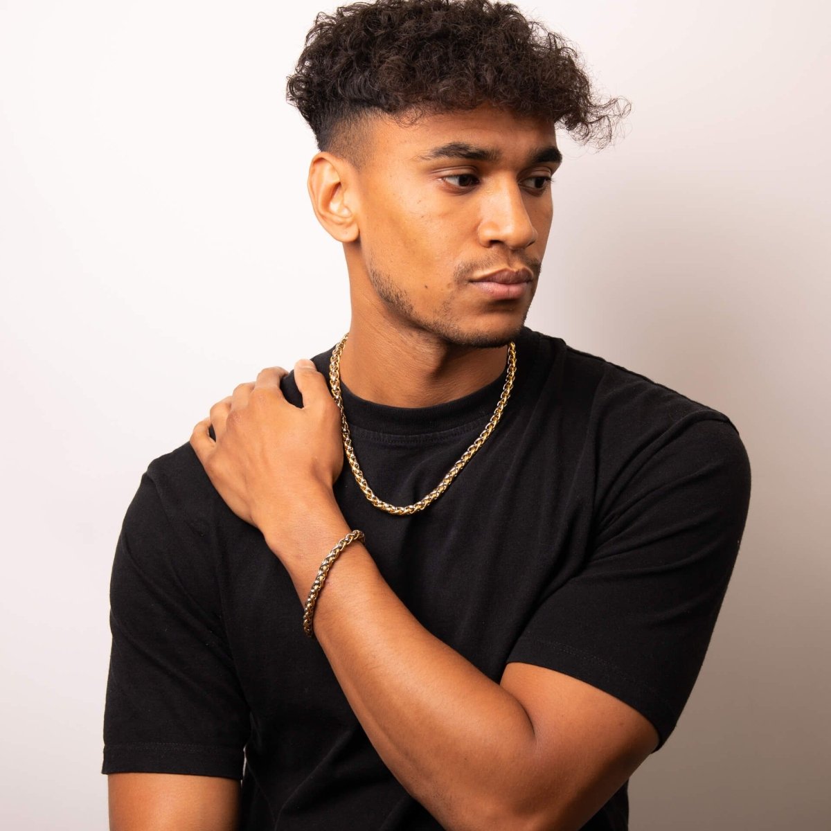 Two Tone Spiga Link Necklace - Samuel Perry