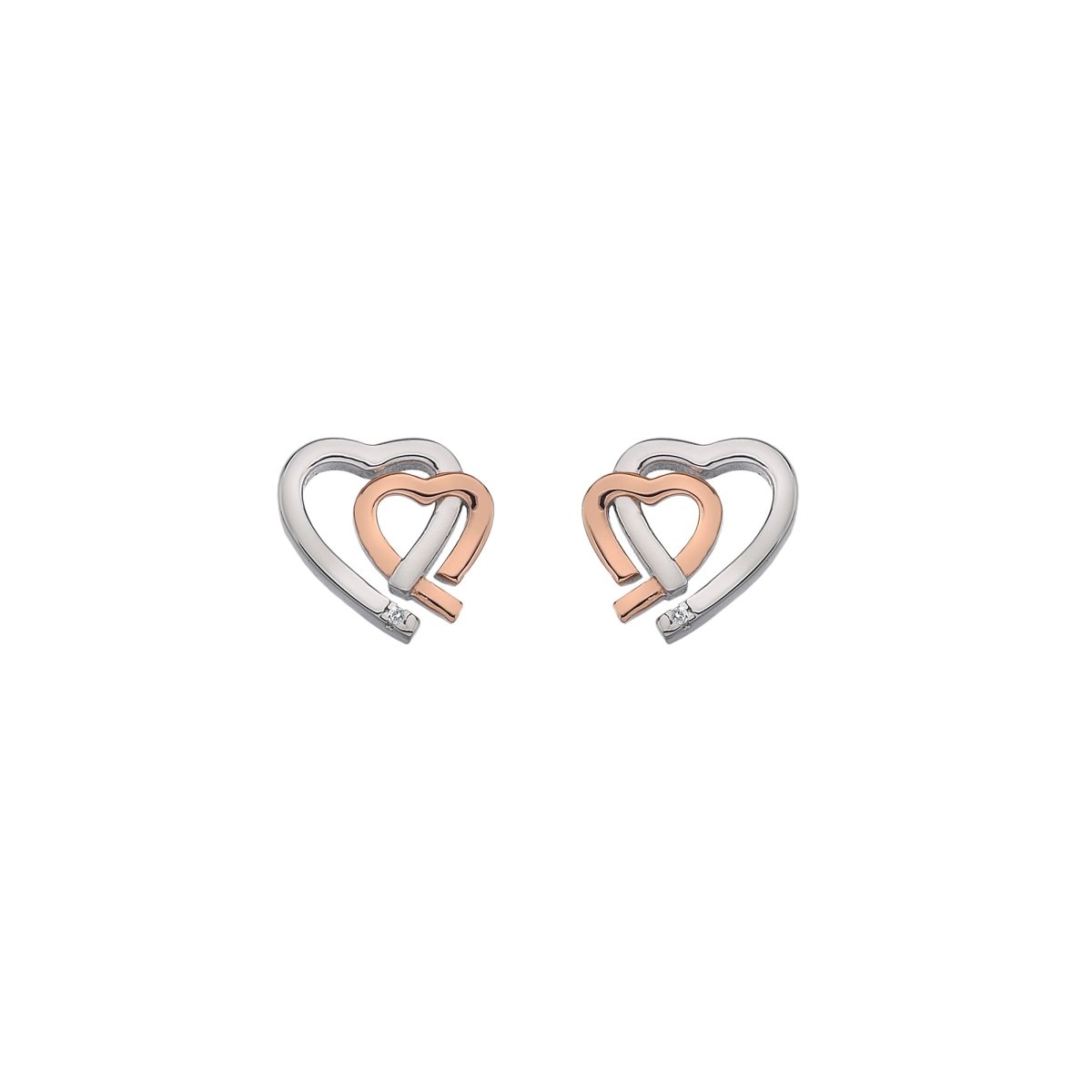 Warm Heart Earrings - Rose Gold Plate Accents - Samuel Perry
