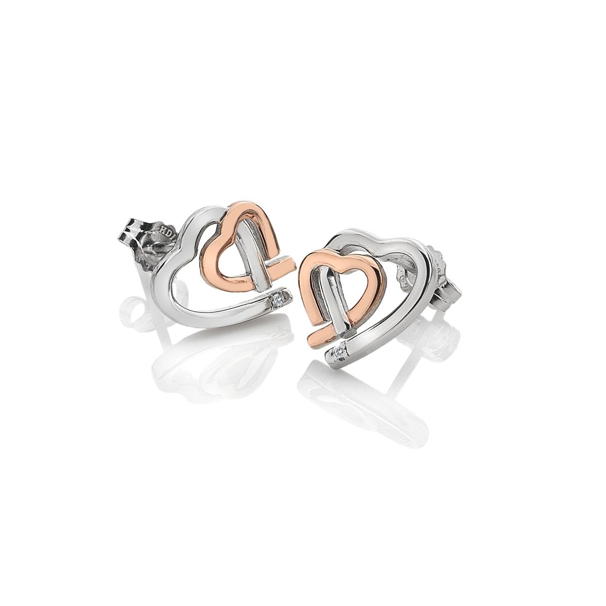 Warm Heart Earrings - Rose Gold Plate Accents - Samuel Perry