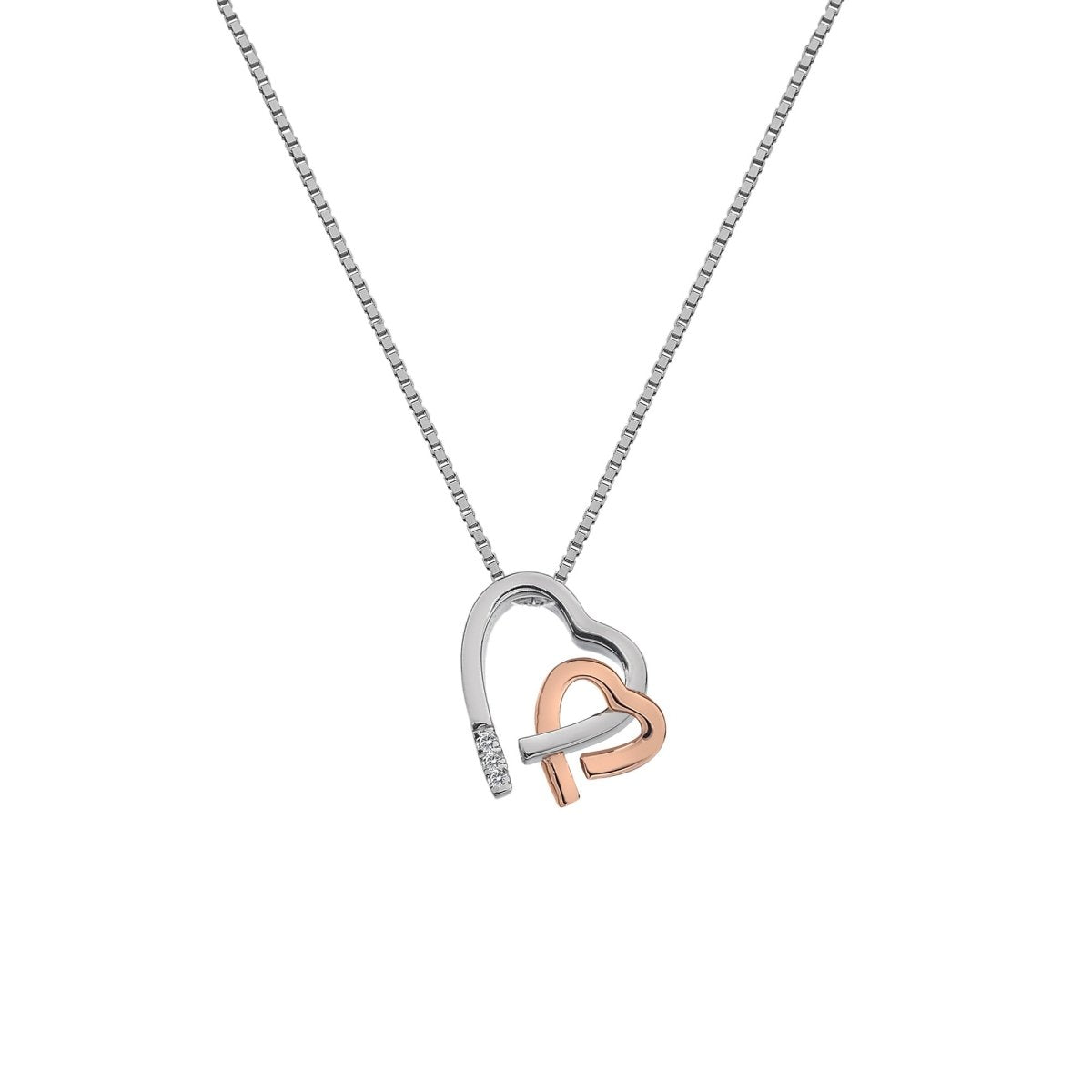 Warm Heart Pendant - Rose Gold Plated Accents - Samuel Perry
