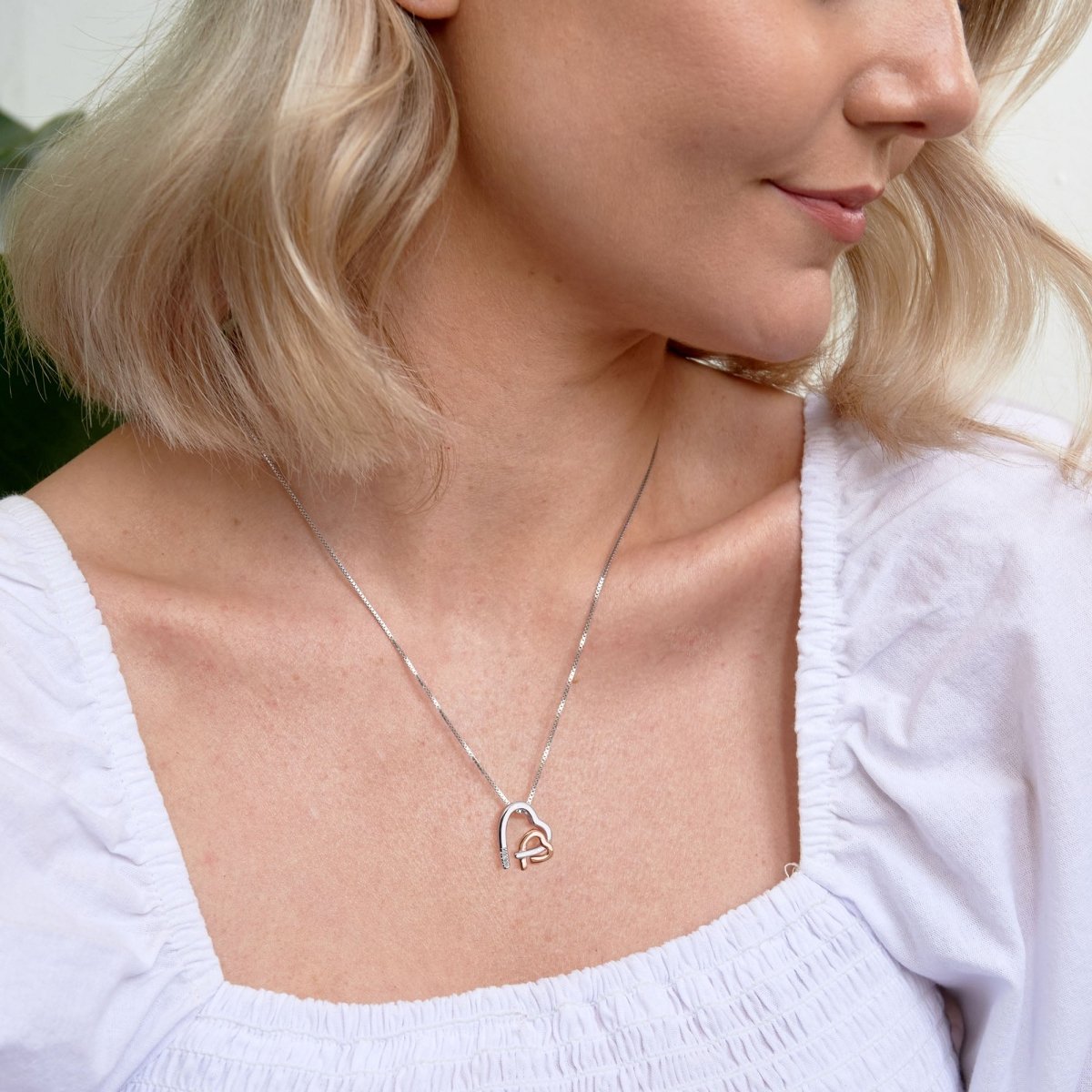 Warm Heart Pendant - Rose Gold Plated Accents - Samuel Perry