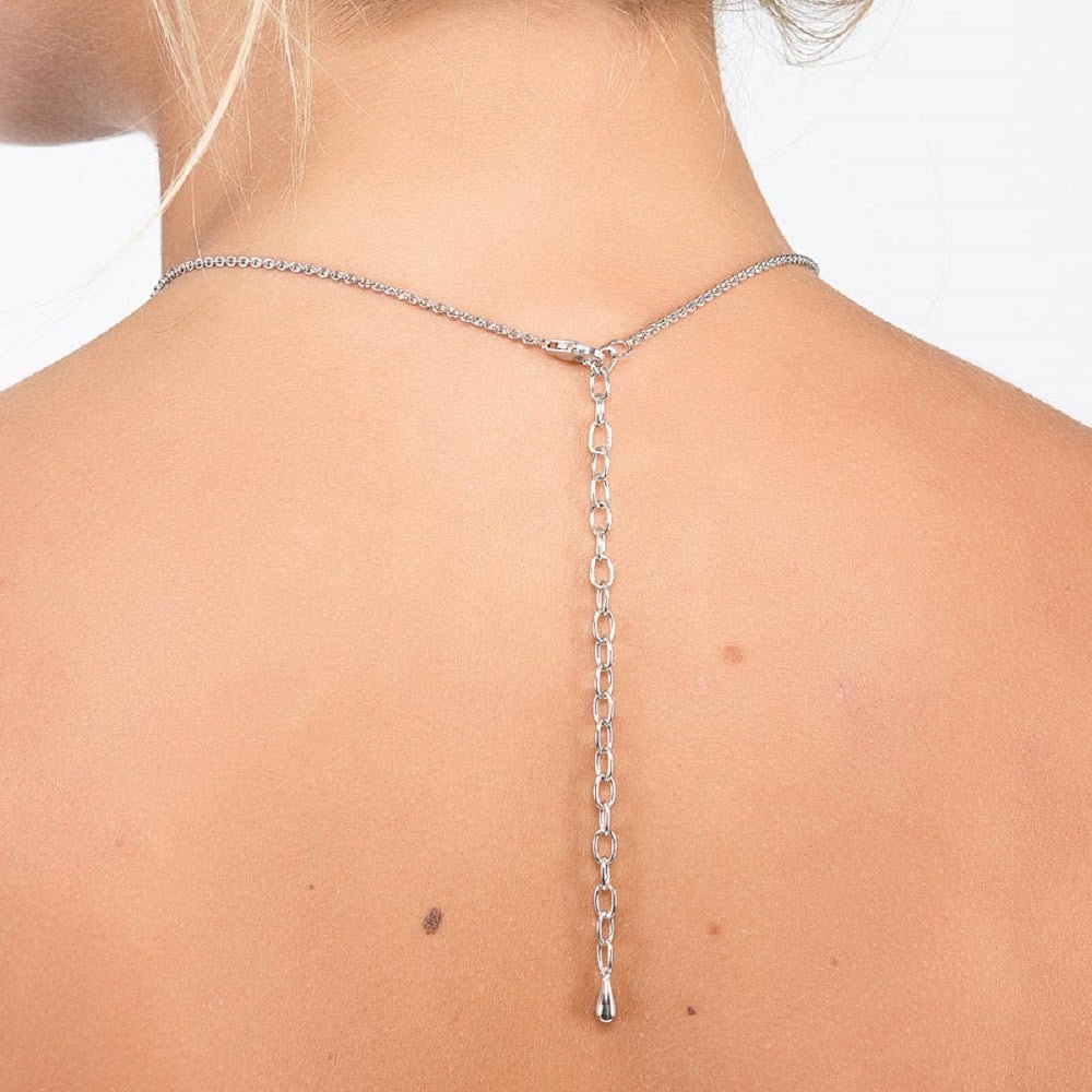 Waterfall V Necklace in Sterling Silver - Samuel Perry