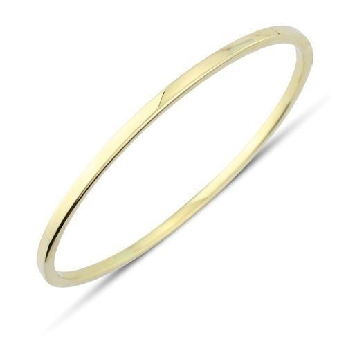 18ct Gold Bangle, Women's Hinged Slim Allure, 2.5mm, 8.50g, Gift Box Included - Samuel Perry