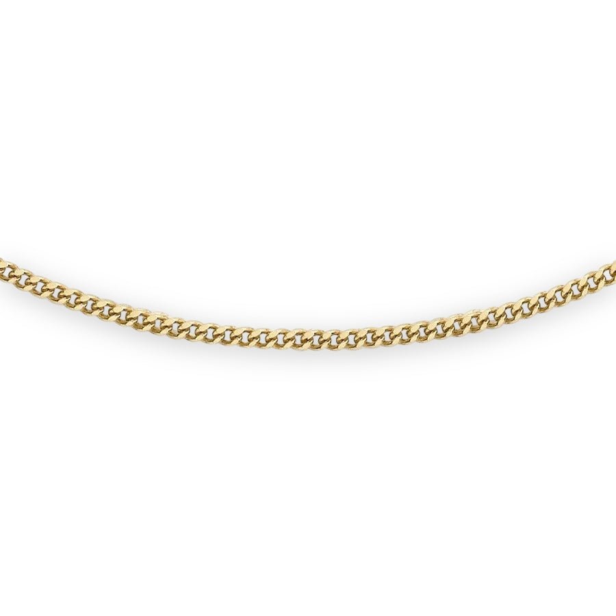 18ct Gold Curb Chain - 1mm - Samuel Perry
