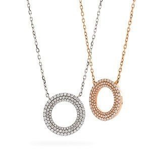 18ct White Gold Triple Halo Diamond Pendant, 0.50ct Radiant Beauty, Dainty 16mm, 18" Chain, Gift Box Included - Samuel Perry