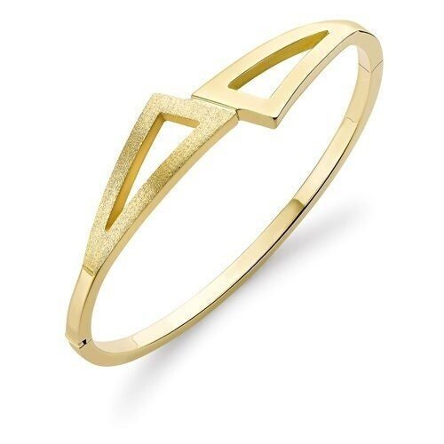 9ct Gold Bangle, Women's Modern Oval Geometric, 3mm, 10.20g, Gift Box Included - Samuel Perry