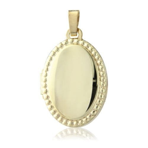 9ct Gold Classic Oval Locket for Women, Timeless Elegance, 18mm, 18" Chain, Gift box included - Samuel Perry