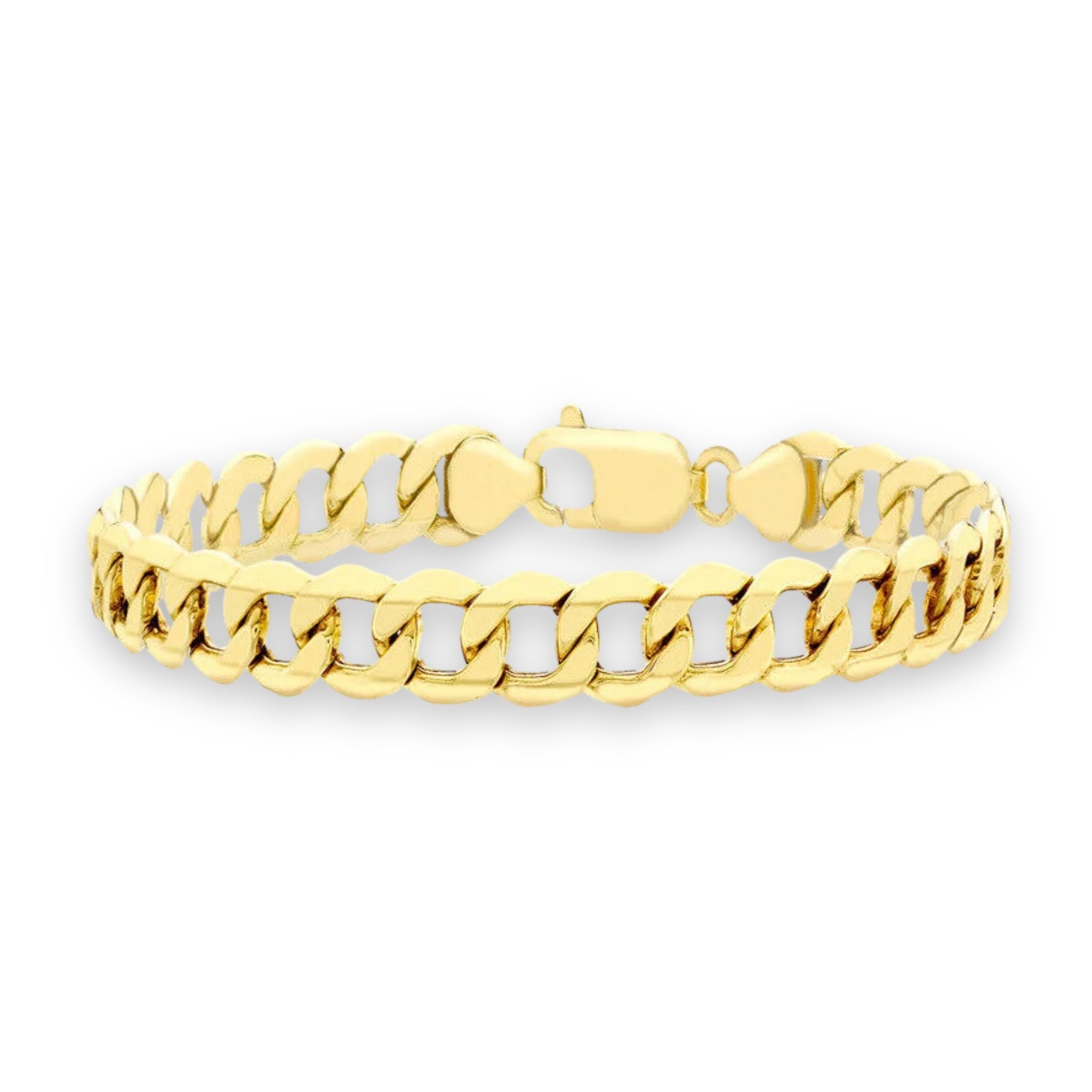 9ct Gold Curb Bracelet for Men - 5mm Width, 8.5" Length, 3.30g - Custom Length Available - Luxury Gift Box - Samuel Perry
