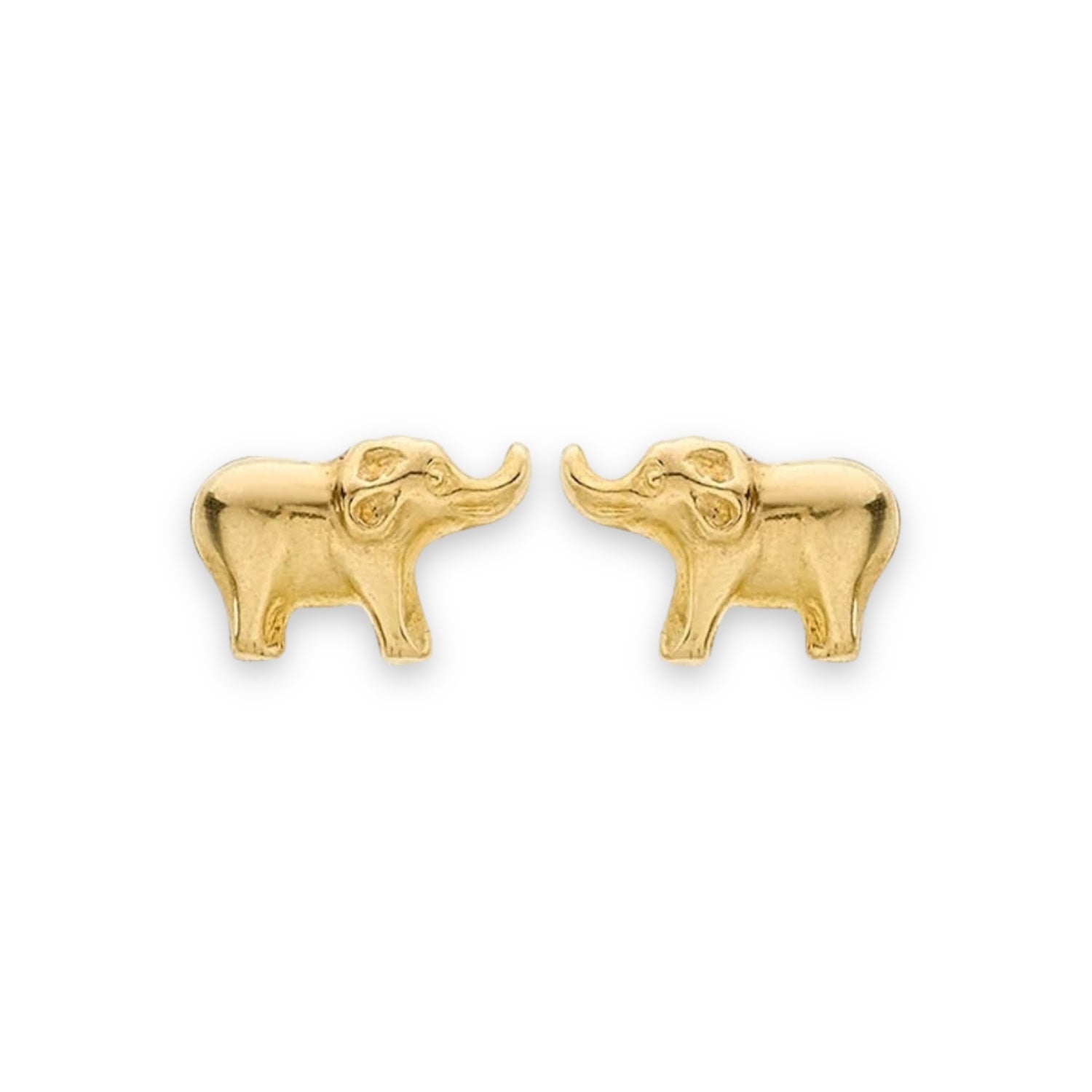 9ct Gold Elephant Earrings - 9mm x 6mm Delicate Charm - Perfect for Everyday Wear - Gift Box Included - Samuel Perry