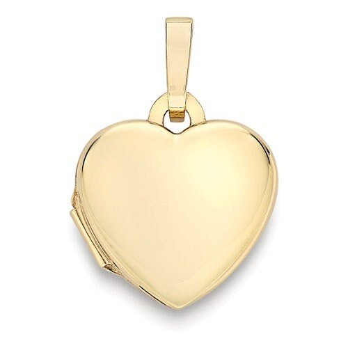 9ct Gold Heart Shaped Locket Pendant, Timeless Romance, 11mm, 18" Chain, Gift box included - Samuel Perry