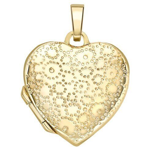 9ct Gold Photo Locket Pendant for Women, Charming Heart Shape, 21mm, 18" Chain, Gift Box Included - Samuel Perry