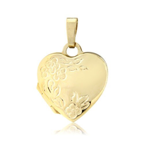 9ct Gold Photo Locket Pendant, Women's Dainty Heart Shape, 14mm, 18" Length, Comes with Luxury Gift Box - Samuel Perry