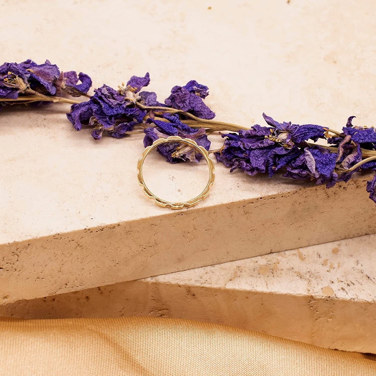 9ct Gold Stacking Ring, Sleek Brick Stack Design, 1.5mm, Available in All Sizes - Samuel Perry