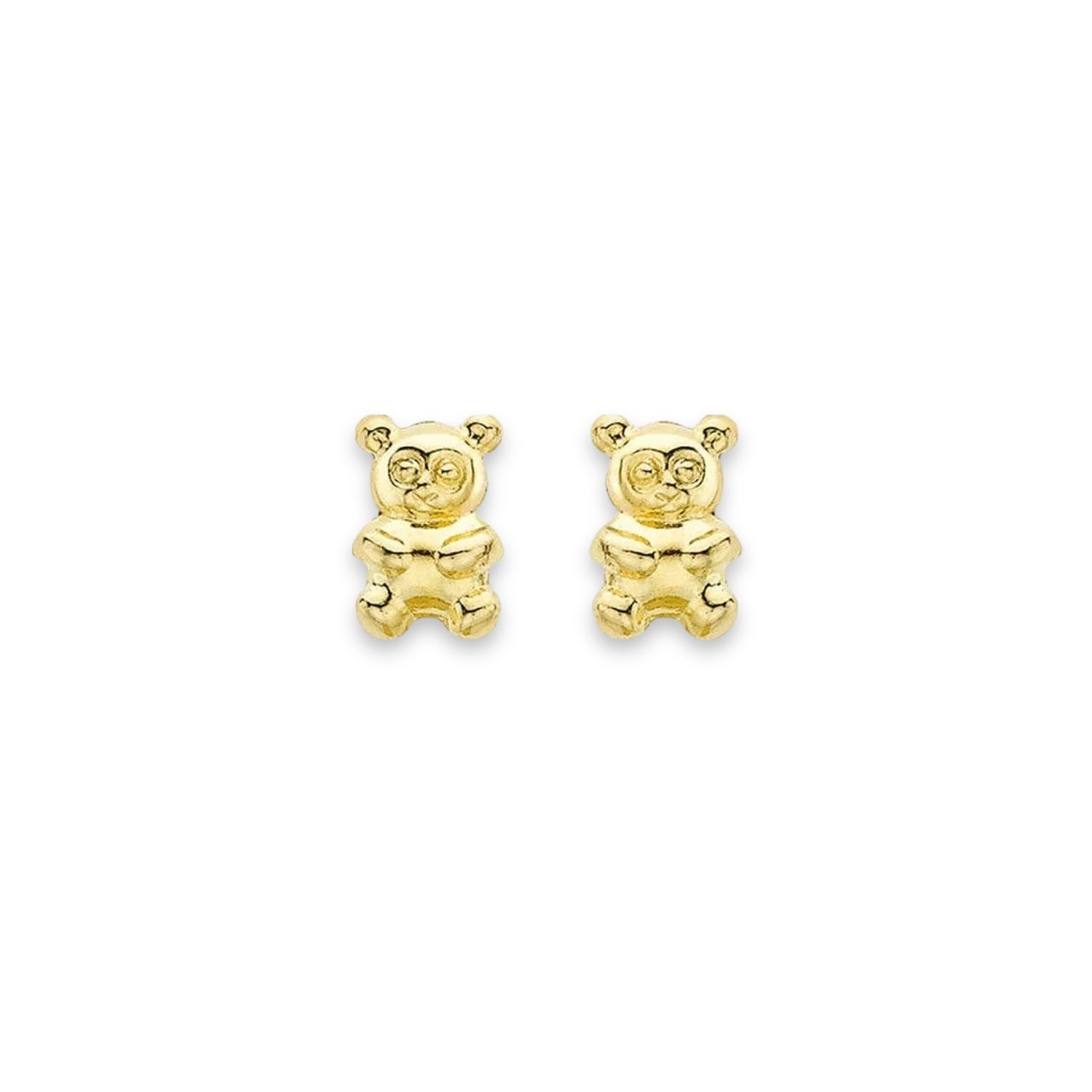 9ct Gold Teddy Bear Earrings - 6mm - Samuel Perry