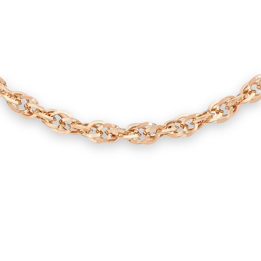 9ct Rose Gold Prince of Wales Chain - 3.2mm - Samuel Perry