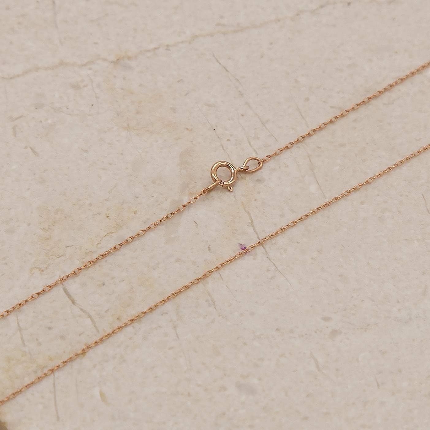 9ct Rose Gold Singapore Curb Chain - 0.6mm - Samuel Perry