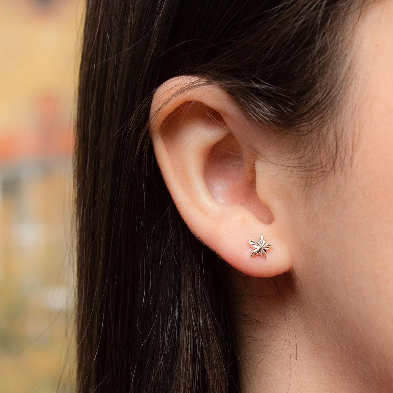 9ct White Gold Star Stud Earrings, Timeless Sparkle, 6mm, Gift Box Included - Samuel Perry