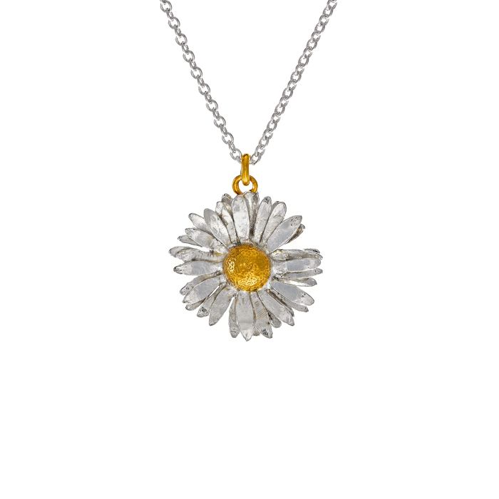 Alex Monroe Sterling Silver Big Daisy Necklace - Samuel Perry