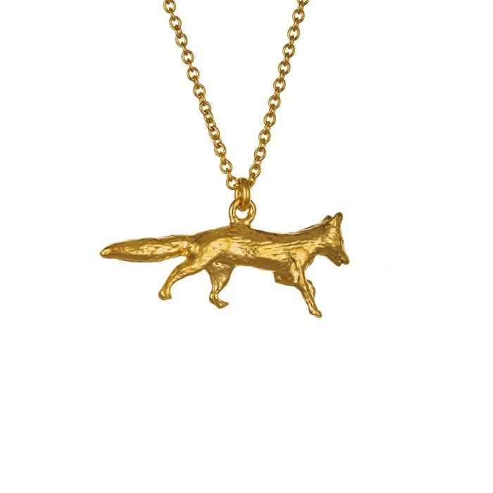 Alex Monroe Sterling Silver GP Prowling Fox Necklace - Samuel Perry