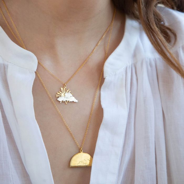 Alex Monroe Sterling Silver GP Ray of Hope Necklace - Samuel Perry