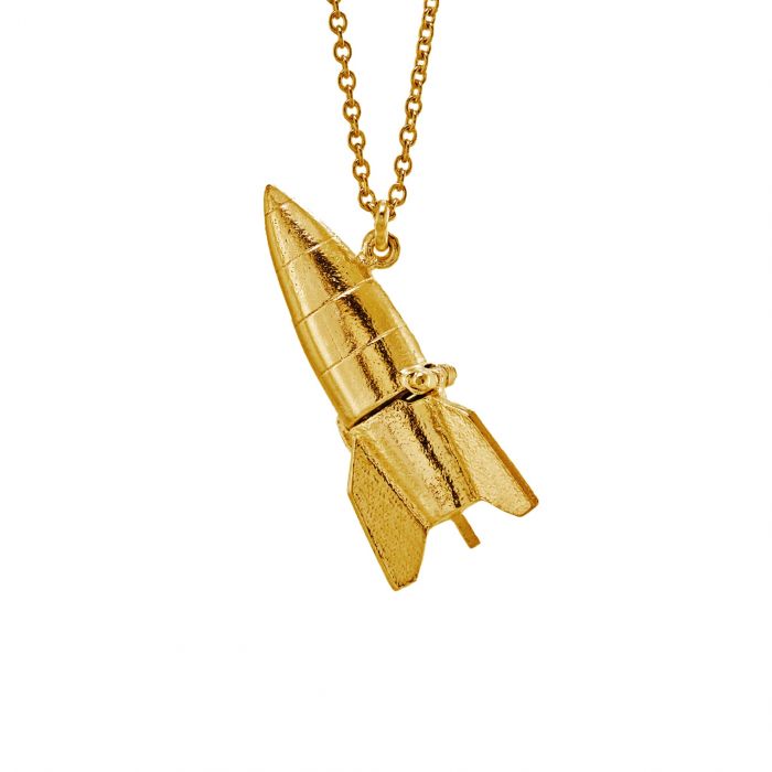 Alex Monroe Sterling Silver GP Rocket Locket - Samuel Perry