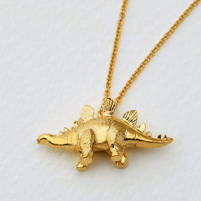 Alex Monroe Sterling Silver GP Stegosaurus Necklace - Samuel Perry