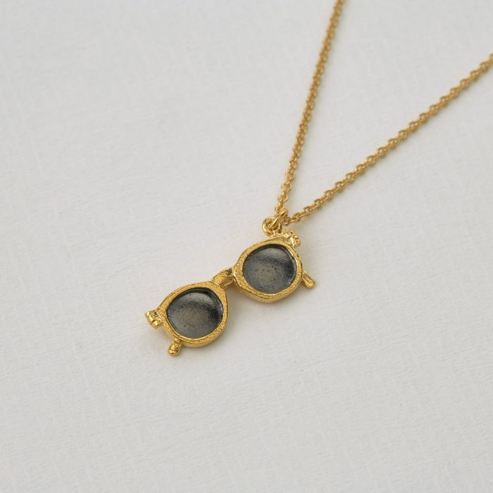 Alex Monroe Sterling Silver GP Sunglasses Necklace - Samuel Perry