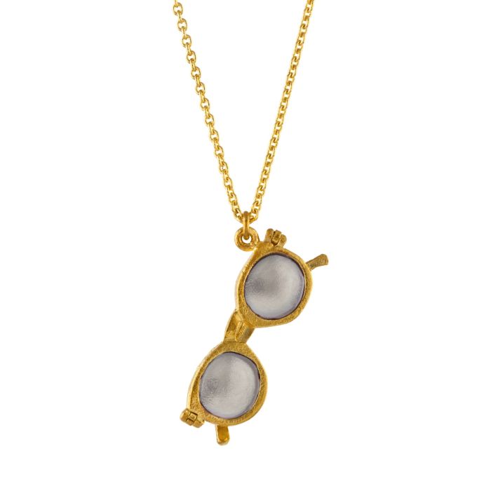 Alex Monroe Sterling Silver GP Sunglasses Necklace - Samuel Perry
