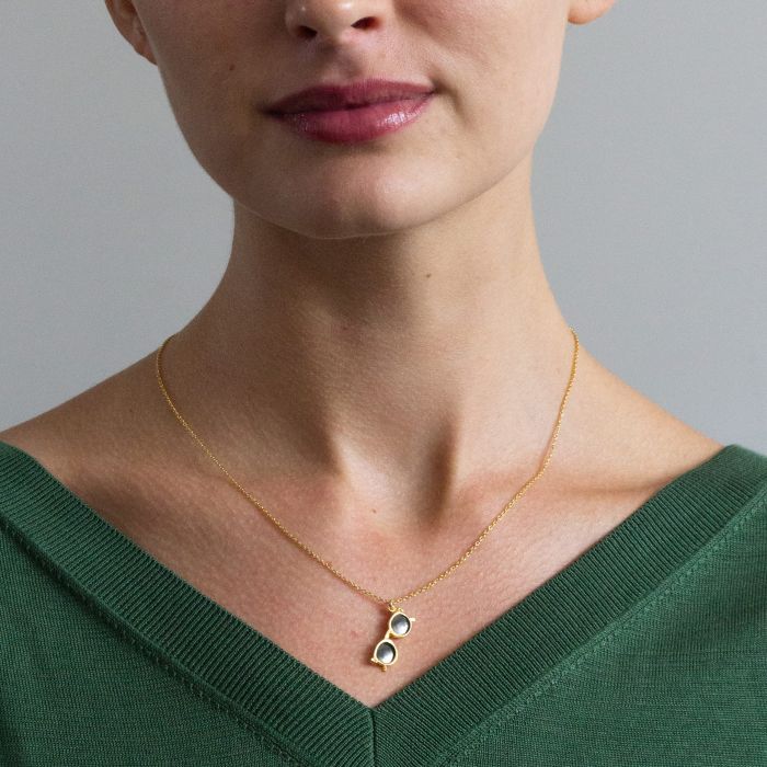 Alex Monroe Sterling Silver GP Sunglasses Necklace - Samuel Perry