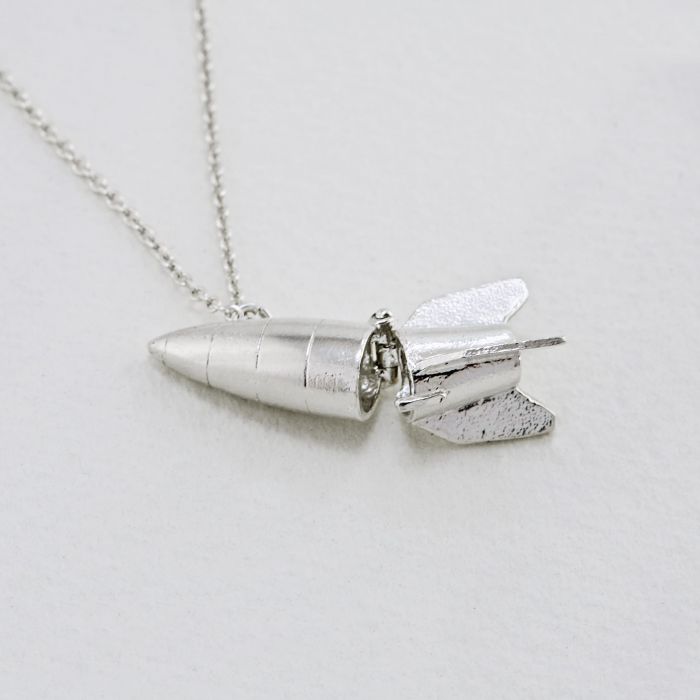 Alex Monroe Sterling Silver Rocket Locket - Samuel Perry