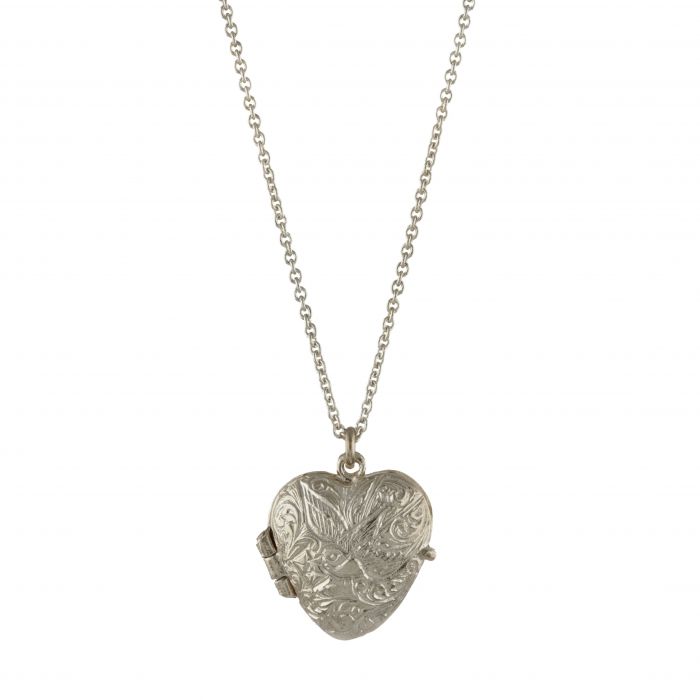 Alex Monroe Sterling Silver Victoriana Keepsake Heart Locket - Samuel Perry