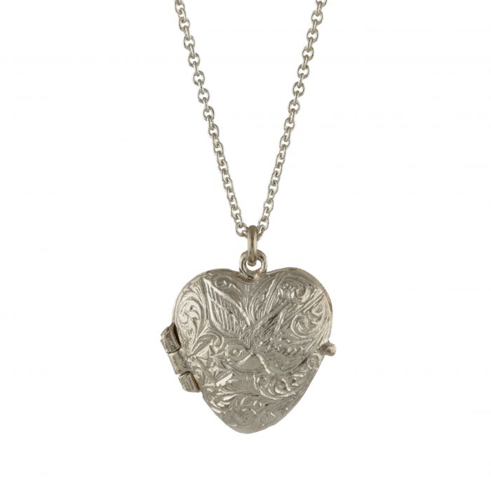 Alex Monroe Sterling Silver Victoriana Keepsake Heart Locket - Samuel Perry