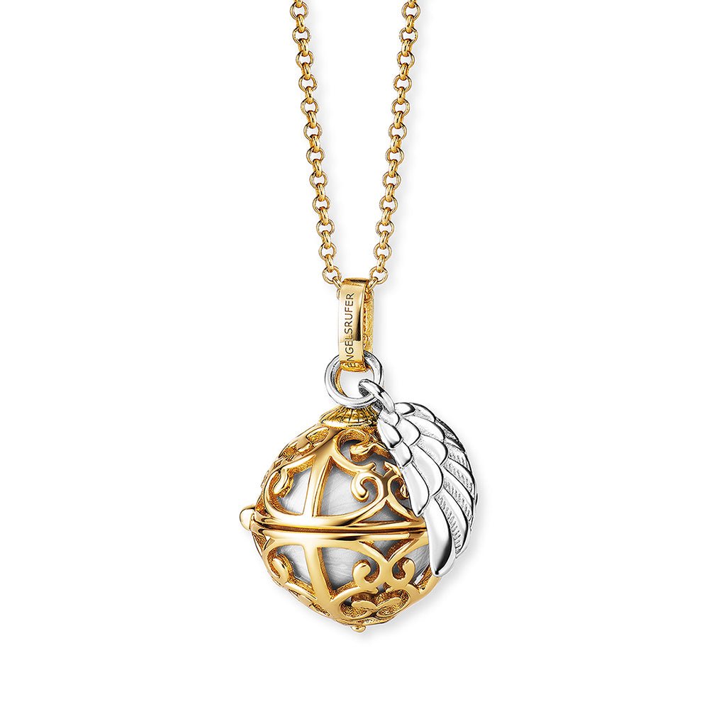 Angel Whisperer Sterling Silver GP Silver Soundball Chime Holder 14mm 18" - Samuel Perry
